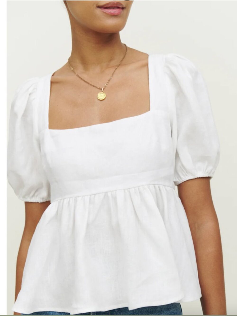 Reformation Zenni Linen Top in White NWT